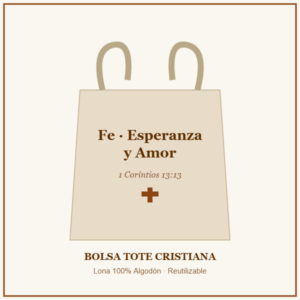bolsa tote fe esperanza amor