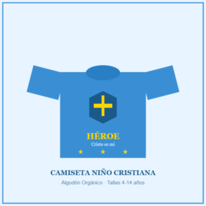 camiseta nino cristo heroe