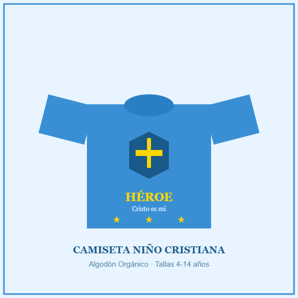 camiseta nino cristo heroe camiseta nino cristo heroe