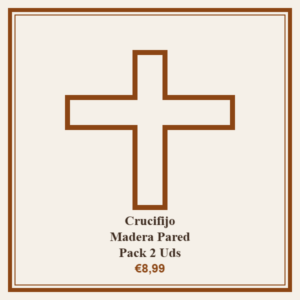 crucifijo madera pared pack 2 uds