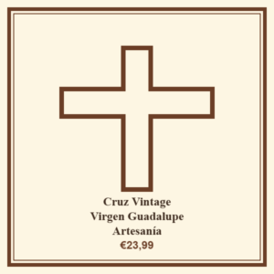 cruz vintage virgen guadalupe artesanía