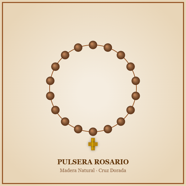 pulsera rosario madera pulsera rosario madera