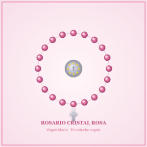 rosario cristal rosa virgen