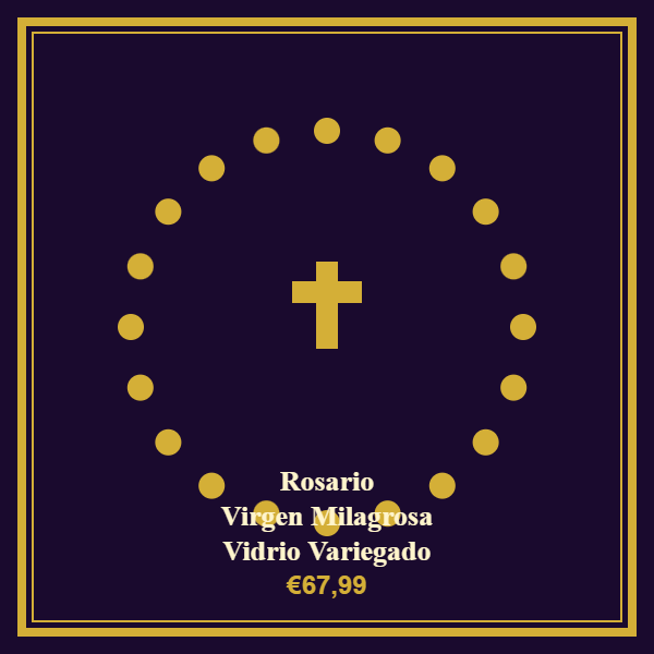 rosario virgen milagrosa vidrio variegado rosario virgen milagrosa vidrio variegado