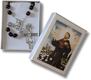 rosario artesanal franciscano – madera con cruz san damiano
