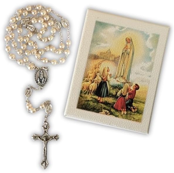 rosario de perlas con medalla de la virgen rosario de perlas con medalla de la virgen