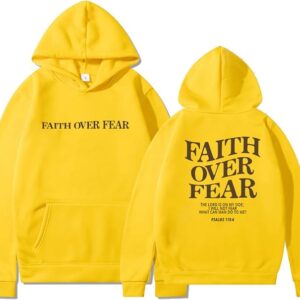 hoodie "faith over fear" – sudadera con capucha cristiana unisex