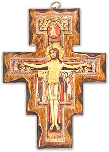 crucifijo san damiano de pared – cruz franciscana original 30cm