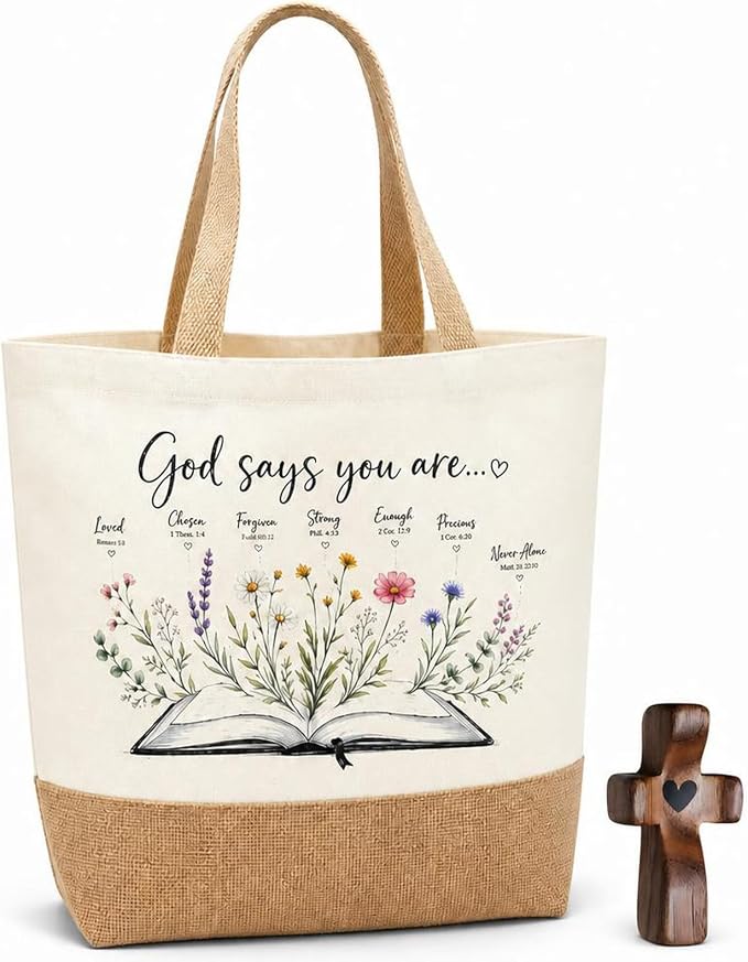 bolsa tote "fe, esperanza y amor" – bolso religioso reutilizable bolsa tote "fe, esperanza y amor" – bolso religioso reutilizable
