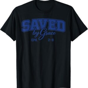 camiseta "saved by grace" – diseño vintage cristiano unisex